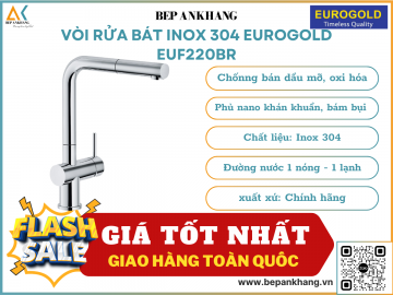 Vòi rửa bát inox 304 Eurogold EUF220BR